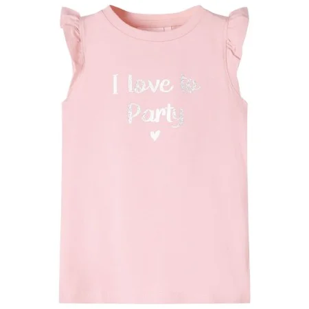 Camiseta infantil de manga volante rosa claro 92 de , Camisetas para niños - Ref: Foro24-10499, Precio: 8,19 €, Descuento: %
