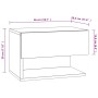 Mesita de noche de pared color gris hormigón de vidaXL, Mesitas de noche - Ref: Foro24-810961, Precio: 36,95 €, Descuento: %
