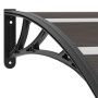 Marquesina de puerta PC negro 120x75 cm de vidaXL, Toldos - Ref: Foro24-144823, Precio: 45,16 €, Descuento: %