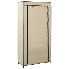 Mueble zapatero con funda de tela color crema 58x28x106 cm de vidaXL, Zapateros y organizadores de calzado - Ref: Foro24-2824...