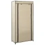 Mueble zapatero con funda de tela color crema 58x28x106 cm de vidaXL, Zapateros y organizadores de calzado - Ref: Foro24-2824...