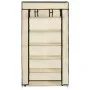 Mueble zapatero con funda de tela color crema 58x28x106 cm de vidaXL, Zapateros y organizadores de calzado - Ref: Foro24-2824...