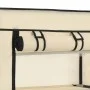 Mueble zapatero con funda de tela color crema 58x28x106 cm de vidaXL, Zapateros y organizadores de calzado - Ref: Foro24-2824...