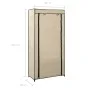 Mueble zapatero con funda de tela color crema 58x28x106 cm de vidaXL, Zapateros y organizadores de calzado - Ref: Foro24-2824...