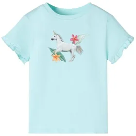 Camiseta infantil de manga corta verde agua 140 de , Camisetas para niños - Ref: Foro24-10693, Precio: 8,24 €, Descuento: %