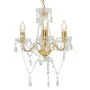 Lámpara de araña con cuentas dorado redonda 3 x E14 de vidaXL, Lámparas - Ref: Foro24-281600, Precio: 63,42 €, Descuento: %