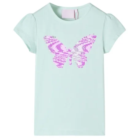 Camiseta infantil de manga casquillo menta claro 140 de , Camisetas para niños - Ref: Foro24-10838, Precio: 8,24 €, Descuento: %