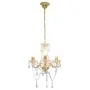 Lámpara de araña con cuentas dorado redonda 3 x E14 de vidaXL, Lámparas - Ref: Foro24-281600, Precio: 63,42 €, Descuento: %