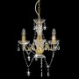 Lámpara de araña con cuentas dorado redonda 3 x E14 de vidaXL, Lámparas - Ref: Foro24-281600, Precio: 62,07 €, Descuento: %