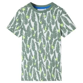 Camiseta infantil crudo y verde hiedra oscuro 92 de , Camisetas para niños - Ref: Foro24-11674, Precio: 8,64 €, Descuento: %