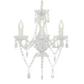 Chandelier with round silver beads 3 x E14 by vidaXL, Lamps - Ref: Foro24-281596, Price: 55,35 €, Discount: %