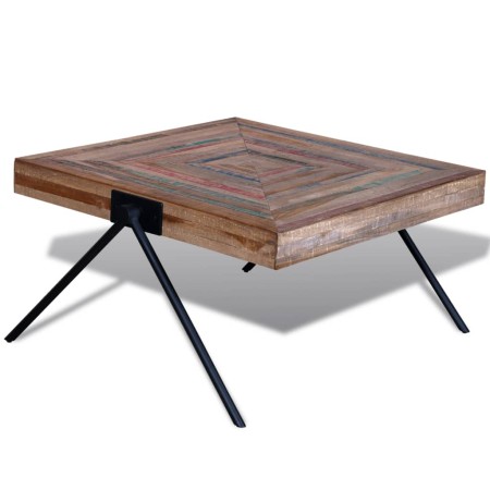 Mesa de centro con patas en forma de V madera de teca reciclada en Mesas de centro | Comprar online en Foru.es