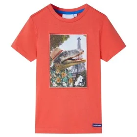 Camiseta infantil rojo claro 128 de , Camisetas para niños - Ref: Foro24-11752, Precio: 8,19 €, Descuento: %