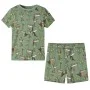 Pijama de manga corta infantil caqui claro 128 de , Pijamas de niños - Ref: Foro24-12512, Precio: 10,64 €, Descuento: %