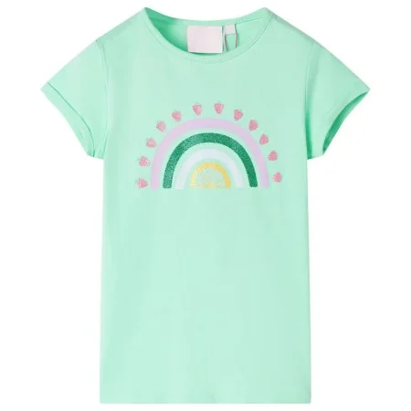 Camiseta infantil verde brillante 128 de , Camisetas para niños - Ref: Foro24-10737, Precio: 8,59 €, Descuento: %