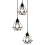 Lámpara de techo con diseño de rombos negra 3 bombillas E27 de vidaXL, Lámparas - Ref: Foro24-281634, Precio: 51,63 €, Descue...