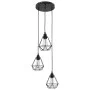 Lámpara de techo con diseño de rombos negra 3 bombillas E27 de vidaXL, Lámparas - Ref: Foro24-281634, Precio: 51,63 €, Descue...