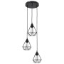 Lámpara de techo con diseño de rombos negra 3 bombillas E27 de vidaXL, Lámparas - Ref: Foro24-281634, Precio: 54,62 €, Descue...