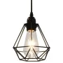 Lámpara de techo con diseño de rombos negra 3 bombillas E27 de vidaXL, Lámparas - Ref: Foro24-281634, Precio: 51,63 €, Descue...