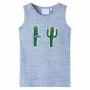 Camiseta de tirantes infantil azul melange 104 de , Camisetas para niños - Ref: Foro24-12495, Precio: 7,79 €, Descuento: %