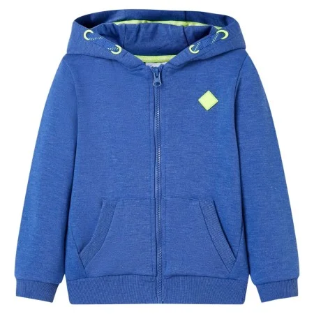 Sudadera infantil con capucha y cremallera azul mélange 92 de , Camisetas para niños - Ref: Foro24-11889, Precio: 13,50 €, De...