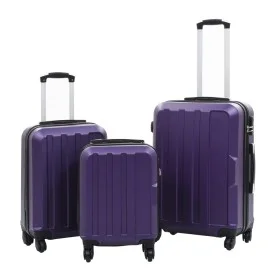 Juego de maletas rígidas de ruedas trolley 3 pzas moradas ABS de vidaXL, Maletas - Ref: Foro24-91877, Precio: 147,32 €, Descu...