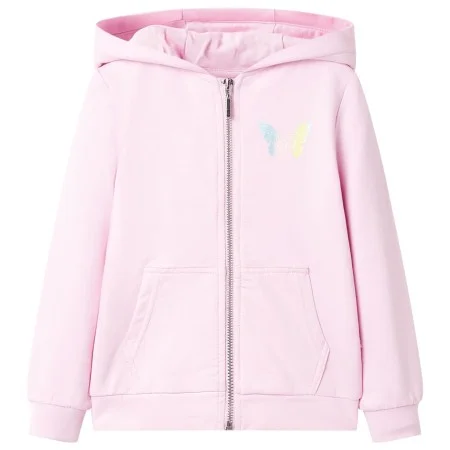 Sudadera infantil con capucha rosa claro 128 de , Camisetas para niños - Ref: Foro24-10852, Precio: 18,69 €, Descuento: %