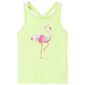 Camiseta de tirantes infantil amarillo neón 116 de , Camisetas para niños - Ref: Foro24-11151, Precio: 8,30 €, Descuento: %