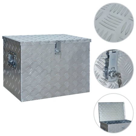 Caja de aluminio 610x430x455 mm plateada de vidaXL, Cajas de herramientas - Ref: Foro24-144847, Precio: 225,41 €, Descuento: %