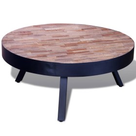 Mesa de centro redonda madera de teca reciclada en Mesas de centro | Comprar online en Foru.es