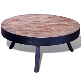 Mesa de centro redonda madera de teca reciclada en Mesas de centro | Comprar online en Foru.es