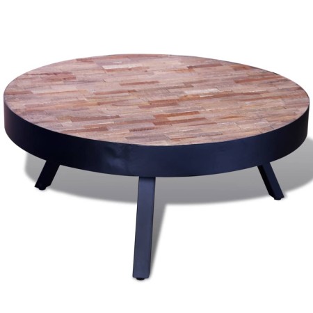 Mesa de centro redonda madera de teca reciclada en Mesas de centro | Comprar online en Foru.es