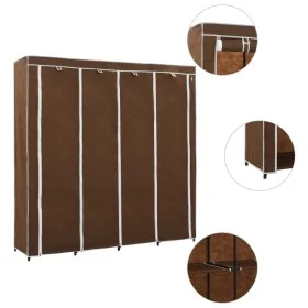 Armario con 4 compartimentos marrón 175x45x170 cm de vidaXL, Armarios roperos - Ref: Foro24-282446, Precio: 54,38 €, Descuent...