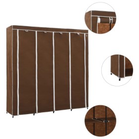 Armario con 4 compartimentos marrón 175x45x170 cm de vidaXL, Armarios roperos - Ref: Foro24-282446, Precio: 55,22 €, Descuent...