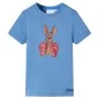 Camiseta infantil de manga corta azul medio 128 de , Camisetas para niños - Ref: Foro24-11877, Precio: 8,19 €, Descuento: %