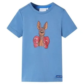 Camiseta infantil de manga corta azul medio 104 de , Camisetas para niños - Ref: Foro24-11875, Precio: 8,19 €, Descuento: %