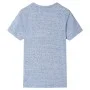 Camiseta infantil de manga corta azul mélange 116 de , Camisetas para niños - Ref: Foro24-12171, Precio: 8,19 €, Descuento: %