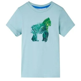 Kinder-T-Shirt in hellblauem Aquamarin, Größe 140. von , Kinder-T-Shirts - Ref: Foro24-12263, Preis: 8,06 €, Rabatt: %