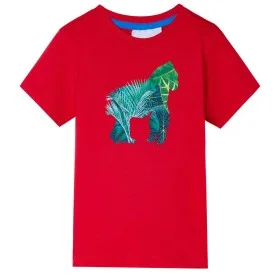 Camiseta infantil color rojo 116 de , Camisetas para niños - Ref: Foro24-12256, Precio: 8,06 €, Descuento: %
