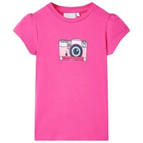 Camiseta infantil rosa oscuro 128 de , Camisetas para niños - Ref: Foro24-10467, Precio: 8,45 €, Descuento: %