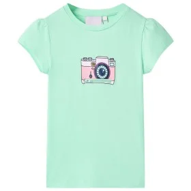 Camiseta infantil verde brillante 140 de , Camisetas para niños - Ref: Foro24-10478, Precio: 8,45 €, Descuento: %