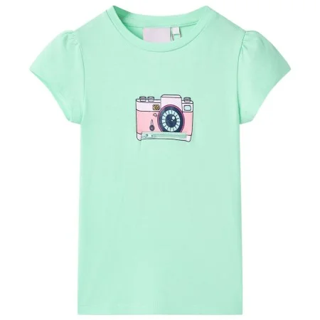 Camiseta infantil verde brillante 140 de , Camisetas para niños - Ref: Foro24-10478, Precio: 8,45 €, Descuento: %
