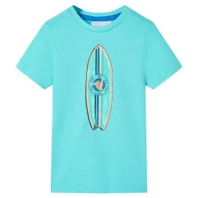 Camiseta infantil de manga corta color aguamarina 92 de , Camisetas para niños - Ref: Foro24-11814, Precio: 8,12 €, Descuento: %