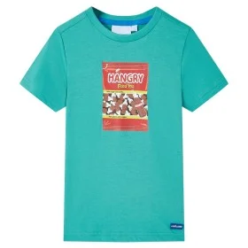 Camiseta infantil de manga corta color verde menta oscuro 116 de , Camisetas para niños - Ref: Foro24-11856, Precio: 7,88 €, ...
