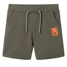Pantalones cortos infantiles con cordón caqui oscuro 128 de , Pantalones de niños - Ref: Foro24-12202, Precio: 9,29 €, Descue...
