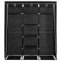 Armario con compartimentos y varillas tela negro 150x45x175 cm de vidaXL, Armarios roperos - Ref: Foro24-282453, Precio: 44,8...