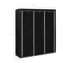 Armario con compartimentos y varillas tela negro 150x45x175 cm de vidaXL, Armarios roperos - Ref: Foro24-282453, Precio: 44,8...
