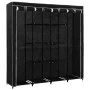 Armario con 4 compartimentos negro 175x45x170 cm de vidaXL, Armarios roperos - Ref: Foro24-282445, Precio: 58,13 €, Descuento: %