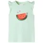 Camiseta infantil de manga volante verde suave 104 de , Camisetas para niños - Ref: Foro24-10635, Precio: 8,45 €, Descuento: %