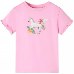 Camiseta infantil de manga corta rosa brillante 104 de , Camisetas para niños - Ref: Foro24-10680, Precio: 8,24 €, Descuento: %